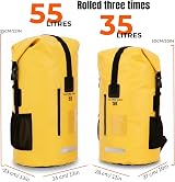 Ultra Dry Adventurer Premium 55L Waterproof Dry Bag Backpack Yellow view 3