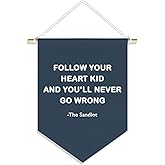 DSHFG Vinatge Sports Baseball Nursery Classroom Kids Boys Playroom Decor, Inspirational Motivational Baseball Wall Decor Pennant for Baby Boy Girl Toddler Room Bedroom, Navy Blue Wall Decor, 15x11in
