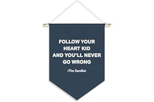 DSHFG Vinatge Sports Baseball Nursery Classroom Kids Boys Playroom Decor, Inspirational Motivational Baseball Wall Decor Pennant for Baby Boy Girl Toddler Room Bedroom, Navy Blue Wall Decor, 15x11in