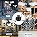 2-Pack LED Garage Light, 80W Shop Light 5000K 8000LM Three-Leaf Ceiling Fixture, Adjustable Multi-Position Panels, E26 Base for Workshop, Attic and Basement