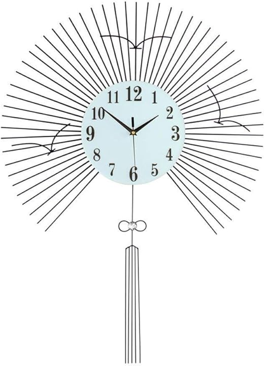 Tcaijing Reloj De Pared Reloj De Metal Redondo Decoracion Pared