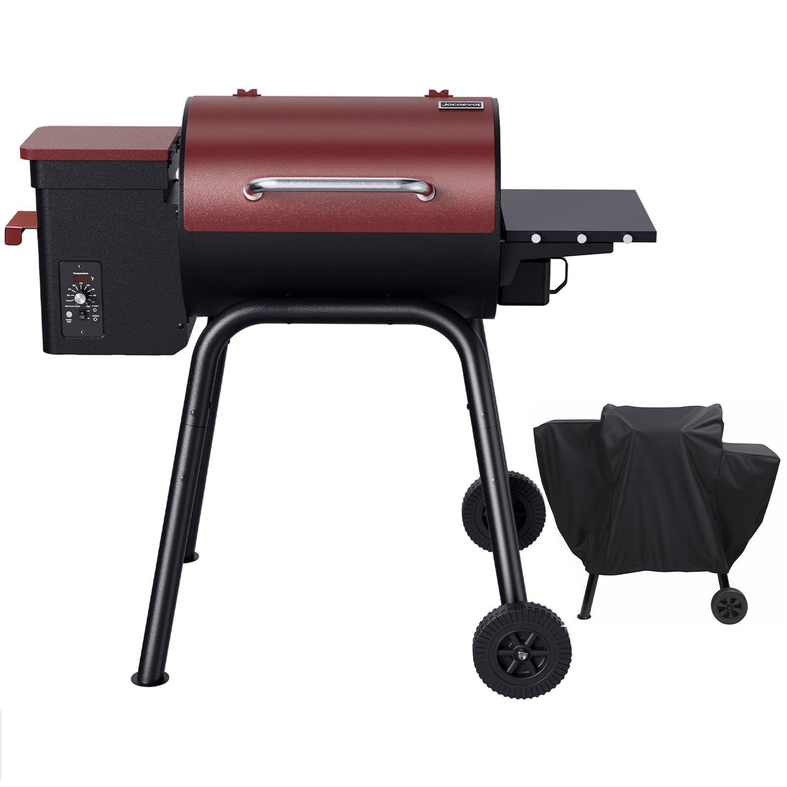 Photo 1 of ***HEAVILY USED AND DIRTY - INCOMPLETE - SEE COMMENTS***
Jocoevol Electric Wood Pellet Grill Smoker for Outdoor Cooking, 456 SQ. IN Cook Area Pellet Grill with Auto Feed & PID Temperature Control 180-425°F, 6-in-1 BBQ Grill & Rain Cover for Backyard
