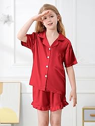 Umeyda Women Satin Pajamas Set, 2Pj Silk Ruffle