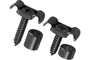 Musiclily Pro Steel Vintage Butterfly Style String Retainer String Trees String Guides for Electric Guitar, Black (Set of 2)