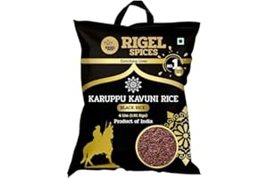 Rigel Spices | Karuppu Kavuni Black Rice (4 Pounds) | KINGS RICE | GLUTEN FREE | Ancient black rice
