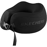 Skechers Neck Pillow for Traveling,Memory Foam Travel Neck Pillow for Airplane Travel Pillow for Flight Headrest Sleep, Portable Plane Accessories,Black