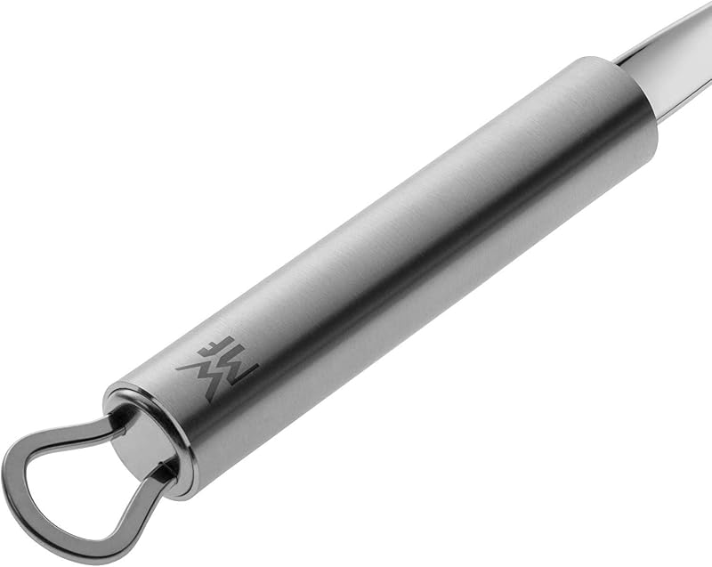 Profi Plus - Juego de Cocina 6 piezas, Estante para Colgar con 5 Ayudantes, Cucharón, Espumadera, Cuchara para salsa, Espátula, Tenedor para carne, Acero Inoxidable Pulido
