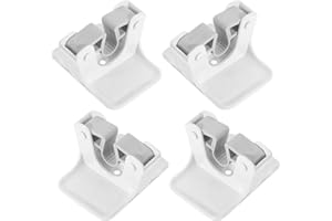 KICHOUSE 4Pcs Mop Gripper Wall Mount Broom Organizer Self-Adhesive for Kitchen and Utility Room