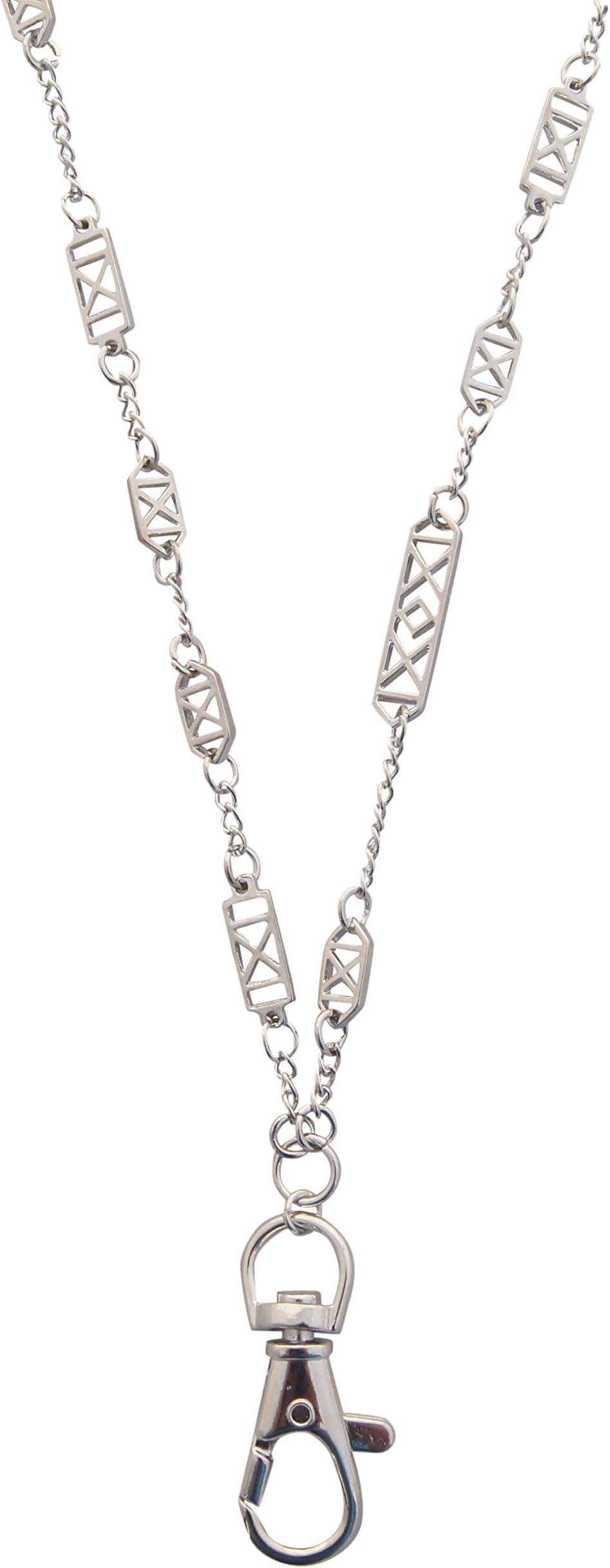 Christina Women's Geometric Fashion Lanyard (Silver)