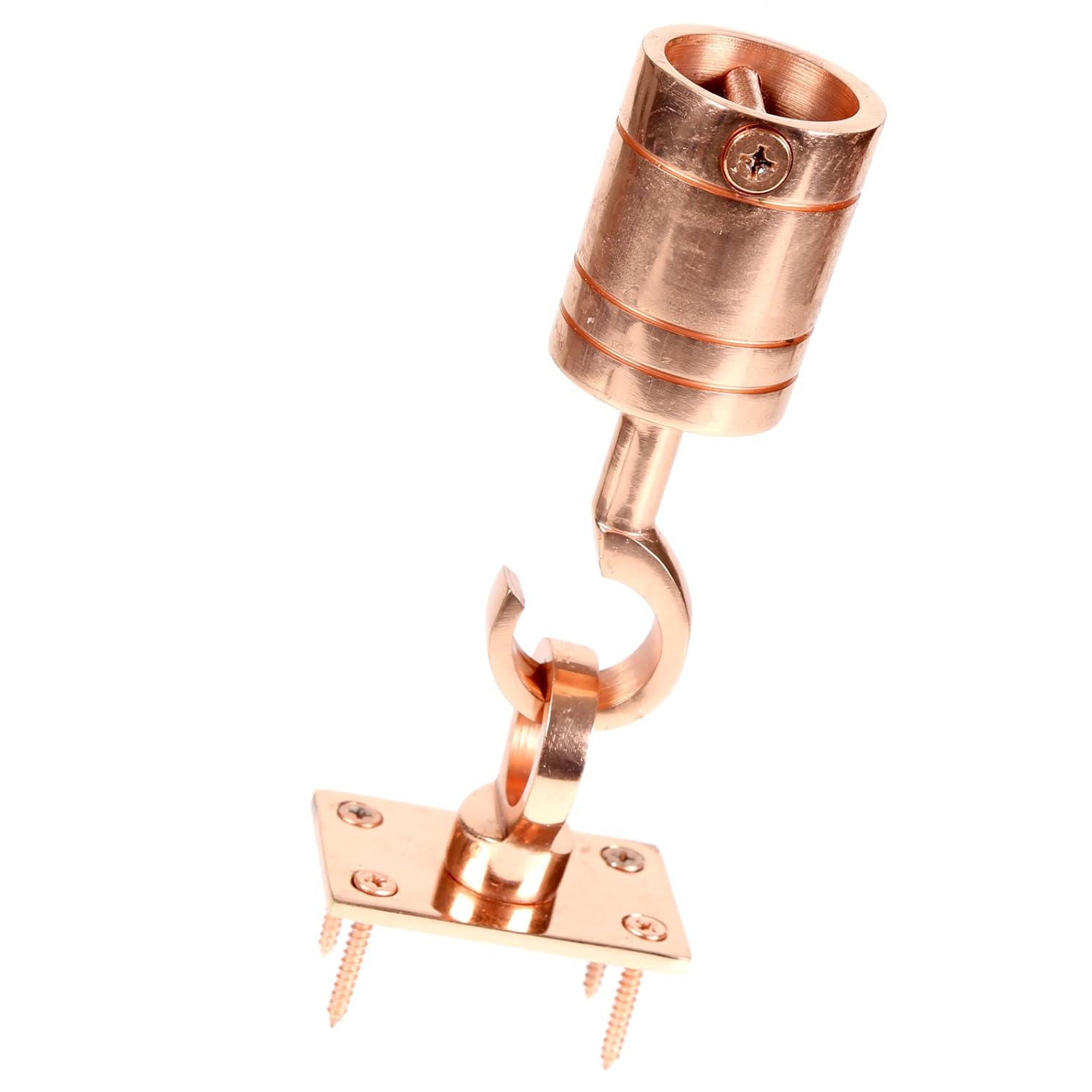 36mm Copper Decking Rope Hook End & Plate Rope Post Fitting Rope End