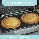 Quest Double Deep Fill Pie Maker 700W Non-Stick 9cm Crimping Edge Cutter view 2