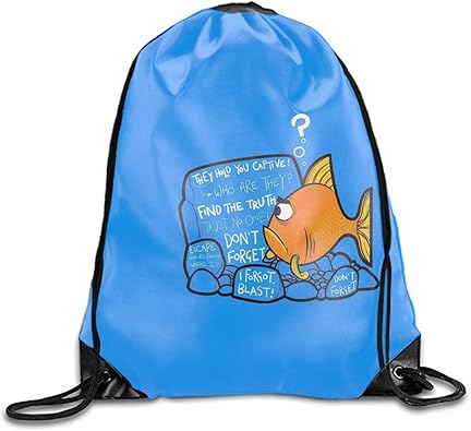 Amazon Co Jp 印刷巾着バックパックユーモア魚面白いリュックサックショルダーバッグジムサックサックパック シューズ バッグ