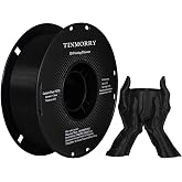 TINMORRY PETG-CF Carbon Fiber PETG Filament 1.75mm, 1 KG, Black | Carbon Fiber Reinforced, High Rigidity &amp; Strength, Low Warping, Strong Z-Adhesion, High-Speed Printing, Wide Compatibility
