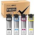 v4ink Remanufactured T902XL Ink Pack Replacement for 902XL T902XL (4-Pack, K/C/M/Y) Work with Workforce Pro WF-C5210, WF-C5290, WF-C5710, WF-C5790 Printers