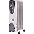 Tangkula Electric Oil Filled Radiator Heater Portable Home Room Radiant Heat 5.7 Fin Thermostat 1500w