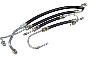 MIDWEST CORVETTE C2 C3 Corvette Power Steering 4 Piece Hose Kit Fits: 63 through 79 Corvettes Small Block