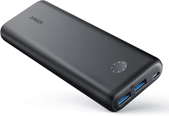 Anker PowerCore II 20000 (20000mAh 超大容量 モバイルバッテリー)【PSE認証済 / PowerIQ 2.0搭載 / LED Wheel】iPhone&Android対応（ブラック)