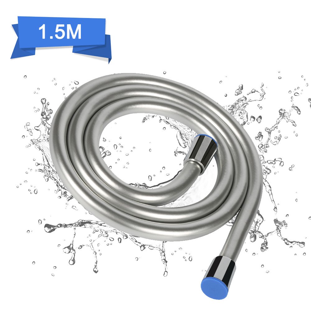 Shower Hose PVC Shower Bath Extension Replacement Part Bathroom 1.5m