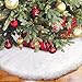 Aytai Christmas Tree Skirt 48 Inch White Faux Fur Christmas Tree Skirt Luxury Tree Skirts for Holiday Christmas Decorations