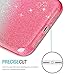 TOZO for iPhone X Case, Shiny [Bling Crystal] Thin Glitter Sparkle [Support Wireless Charging] Premium Three Layer Hybrid TPU Soft Grip Cover Shell for 5.8 Inch iPhone X/iPhone 10 - Gradient Pink