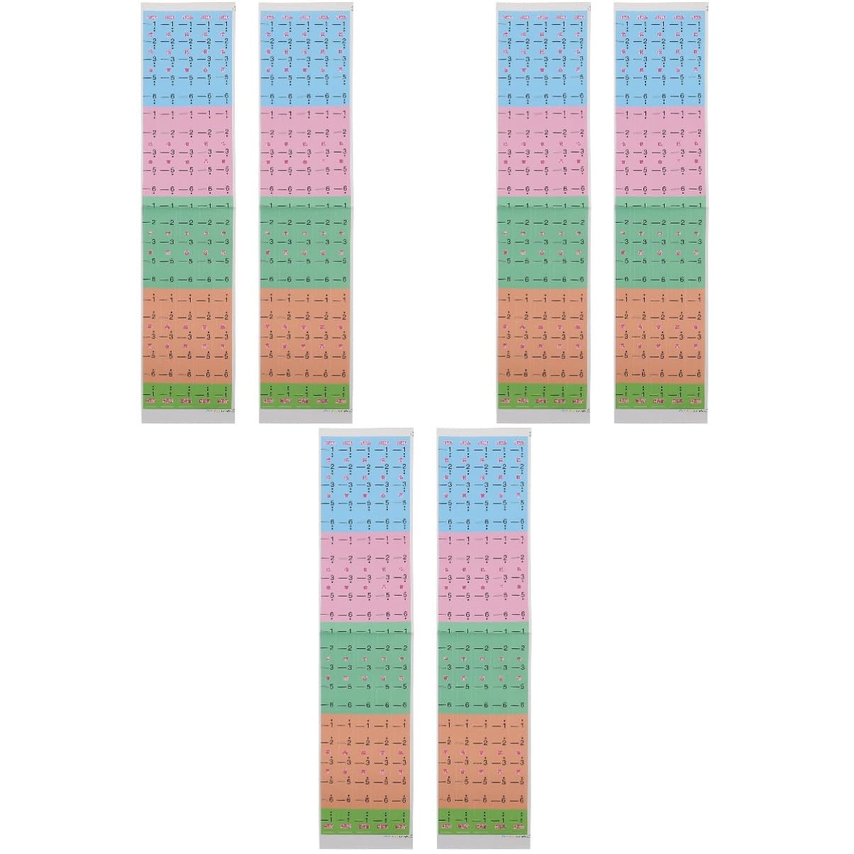 Milisten 6pcs Guzheng Sticker Beginner Guzheng Practice Sticker Guzhberg Scale Decals for Learning