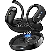 TEDELON Open Ear Earbuds Bluetooth 5.4: 50H Playtime, 16.2mm Drivers, Open Ear Headphones with Earhooks, IPX6, Digital Display, Touch Control, Clear Calls, Comfort-Fit for Running, Cycling, Workouts