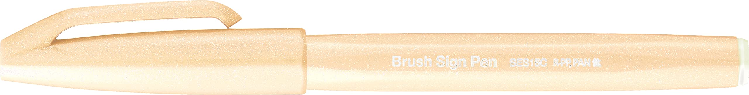 Pentel SES15C-F3X Brush Sign Pen Light Orange Fibre Tip 1 Pack of 10