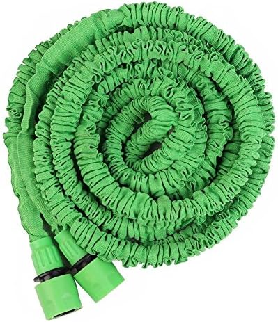 SYOOY Expandable Garden Hose Automatic Telescopic Rubber Hose for Car Washing Plant Watering Yard Cleaning 25ft Green