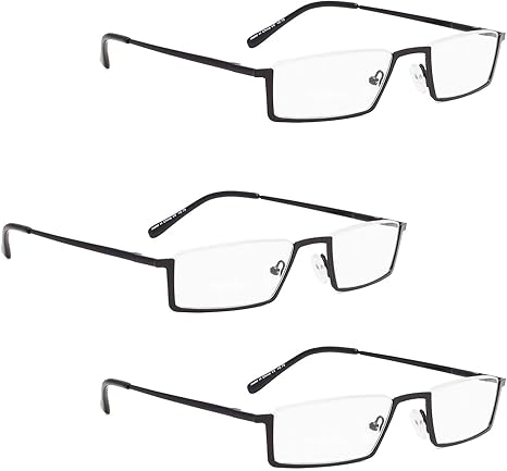 metal half frame glasses