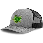 Custom Richardson Mesh Cap Hat Embroidered Nautical Wildlife Sea Turtle Trucker Hats for Men & Women