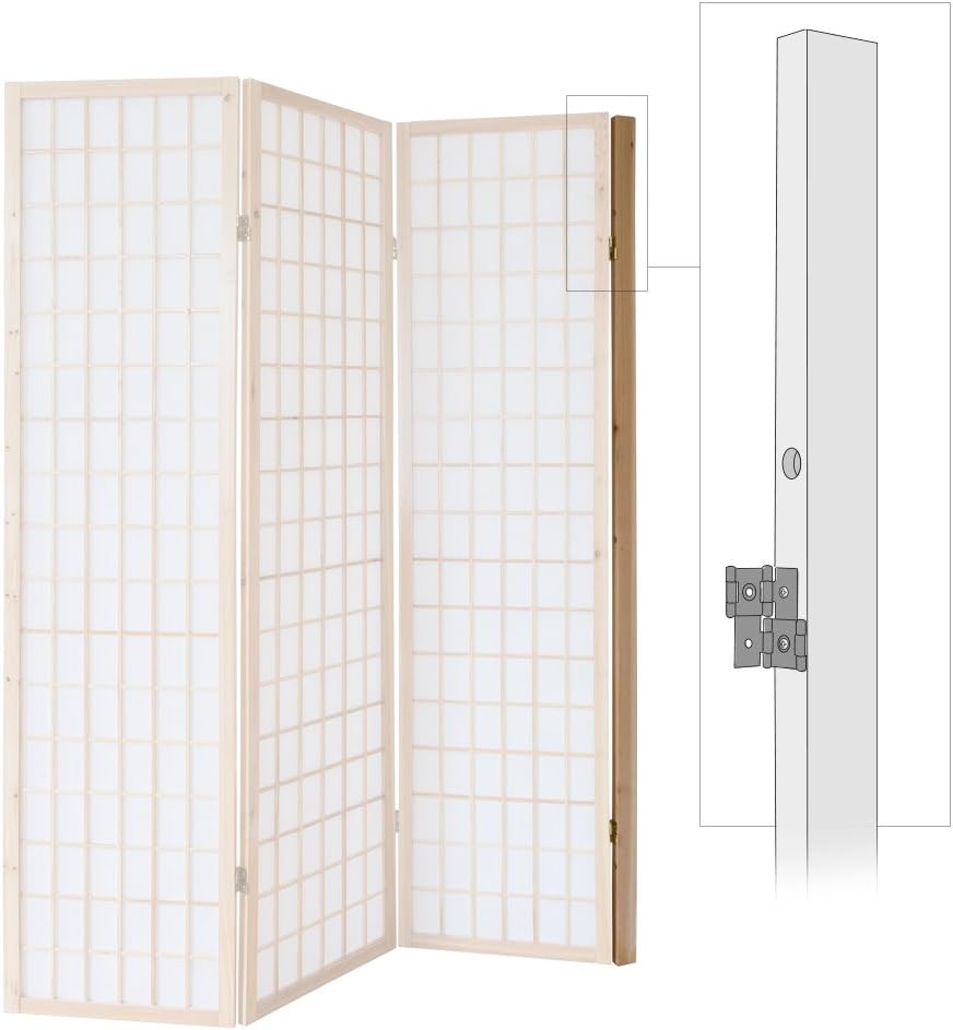 Homestyle4u Holder Room Divider Bracket Screen Wall Mounting Nature, Single/Small
