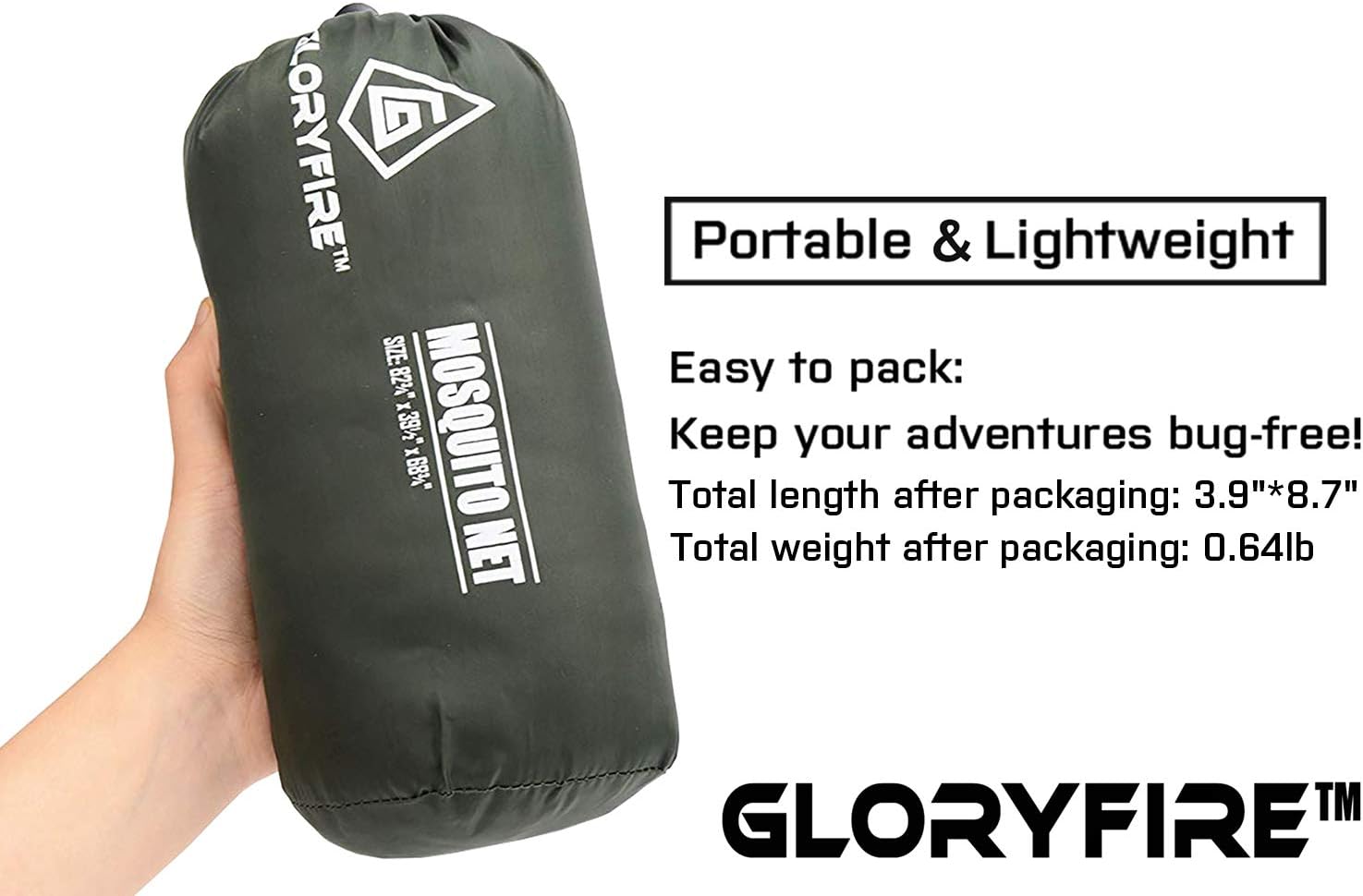 GLORYFIRE Camping Mosquito Net Four Corners Enhanced Tactical Mosquito Net Outdoor Mosquito Net Bar Olive Drab: Sports & Outdoors