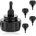 5 Pack 1/4 Inch Drip Irrigation Tubing to Faucet/Garden Hose Adapter Drip Irrigation Hose Connectors 3/4" Garden Hose to 1/4" Drip Tubing Drip System Parts Garden Hose Quick Connect Fittings