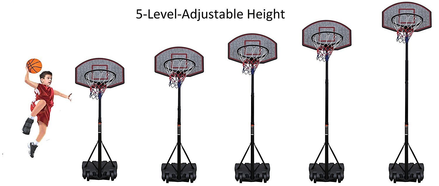 Movement God Height Adjustable Portable Mini Youth Basketball Hoop