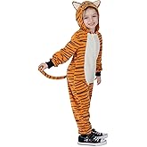 Wizland Animal Costume for Kids, Leopard Cow Monkey Reindeer Tiger Dalmatian Snowman Santa for Christmas Halloween