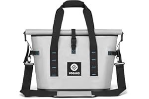 Vogano 40 Can Soft Cooler Bag - Insulated Leak-Proof Large Cooler Bag with Roll-Top Waterproof Seal | Portable Ice Chest for Camping, Beach, Travel, Picnics | 24HR Cold Retention