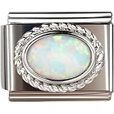 NOOFNO Birthstone Charms for Italian Charm Bracelet, 9mm, Birthday Gift