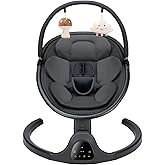 Baby Swing for Infants, Infant Swing with 5 Swing Speed | Built-in Soothe Melodies, 5-Point Harness, Electric Infant Swing with Bluetooth for Indoor &amp; Outdoor Use (Black)