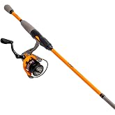 Lew's Hypersonic Spinning Reel and Fishing Rod Combo, IM6 Graphite Rod with Fast Action, 3+1 Bearings, 5.1:1 Gear Ratio, Speed Lube