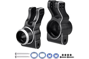 ALLINRC Aluminum Rear Hubs Steering Knuckles for Arrma 1/8 Kraton/Outcast/Notorious 6S BLX Upgrades Parts,Replace AR330404 (Black)