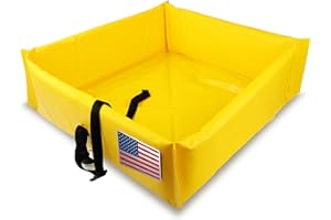 NEWPO Folding Duck Pond, Portable Spill Containment,Secondary Containment Berm, Mini Berm PVC Mini Spill Berm 2'X2'