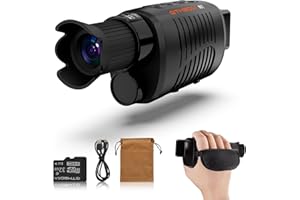 XYTEC Night Vision Monocular for 100% Darkness 1080P Infrared Monocular with 32GB SD Card Night Vision Goggles for Adult Hunting Camping Surveillance 2000mAh Rechargeable Battery Video Recording
