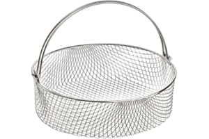 LABRIMP Air Fryer Mesh Basket with Handle 8.25-inch Metal Cooking Basket for French Fries Chicken Chips