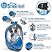 PRODIGY Full Face Snorkel Mask Adult Kids – 180° Panoramic Snorkeling Masks Gear for Adults and Youth - Easy Breathing SWIMTECH Dry Top Set, Anti-Leak&Anti-Fog– (True Blue w/GoPro – S/M)
