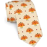 JKJOJIA Thanksgiving Turkey Ties For Men Novelty Funny Neckties Classic Fashion Men's Tie For Wedding Party Business Casual Gifts