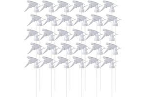RIVER-CJ 30 Pack Spray Bottle Nozzles, Heavy-Duty Stream Trigger Spray Nozzle Replacement Parts Adjustable Head Sprayer with Mist Stream Sprayer Fits 8oz /16oz Spray Bottles Round 28/400 Neck Bottles