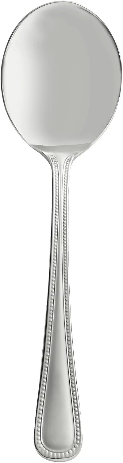 Viners Bead 18/0 Silver Stainless Steel Soup Spoon, 17 x 3.5 x 0.6 cm