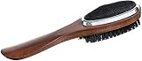 HOME IT 3-in-1 Clothes Brush Garment Care Lint Remover Shoe Horn Walnut Finish view 2