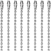 CleverDelights 2.4mm Ball Chain Necklaces - 24 Inch Length - Craft Jewelry Iron Chains - Bulk Pack