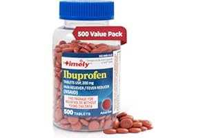 TIME-CAP LABS, INC. Timely Ibuprofen 200mg 500 Tablets - (NSAID) Pain Relief Pills for Headache, Menstrual Pain, Tooth Aches, Muscle Pain, Arthritis Pain, Body Aches